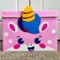 QUOKKA Toy Storage Box for Boys and Girls - 16x12x10 In Toy Chest Organizer for Kids - | Collapsible | Handles | Flip-Top Lids | - Fabric Foldable Bin for Playroom - Nursery Room Organization